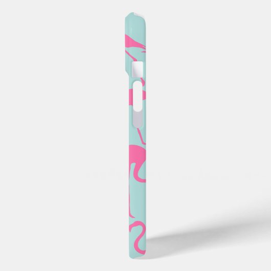 Cool rosa Flamingo-Muster Case-Mate iPhone Hülle (Rückseite / Links)