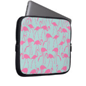 Cool rosa Flamingo-Muster Laptopschutzhülle (Vorne Rechts)