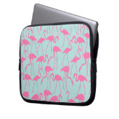 Cool rosa Flamingo-Muster Laptopschutzhülle (Vorderseite Links)