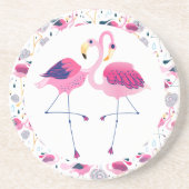 Cool-rosa-Flamingos-Illustration Untersetzer (Vorne)