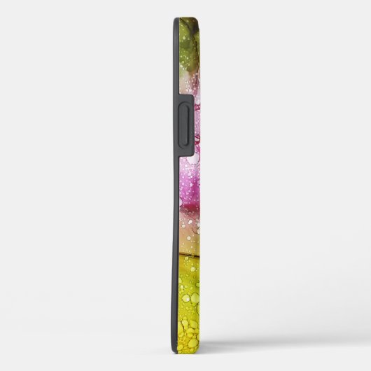 Cool rosa Grünes, einzigartiges Wasserfarbenmuster Case-Mate iPhone Hülle (Rückseite / Rechts)