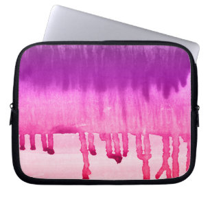 Cool rosa Lila Wasserfarbe Ombre Design Laptopschutzhülle