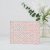 cool rosa Muster Postkarte (Stehend Vorderseite)