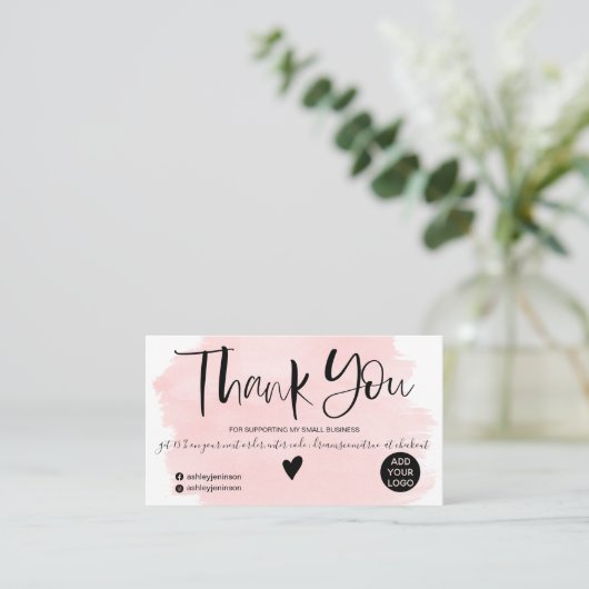 Cool rosa Pinselpinselpinselpinsel Visitenkarte (Stehend Vorderseite)