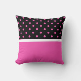 Cool rosa und schwarz, Polka Punkte. Füge Deinen N Kissen