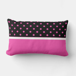 Cool rosa und schwarz, Polka Punkte. Füge Deinen N Lendenkissen