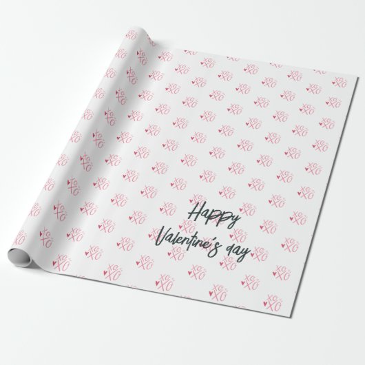 Cool rosa "XOXO" Herzlich Willkommen am Valentinst Geschenkpapier (Ungerollt)