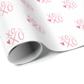 Cool rosa "XOXO" Herzlich Willkommen am Valentinst Geschenkpapier (Rolleneckpunkt)