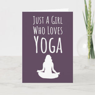 Cool rosa Yoga-Karten für Mädchen Karte