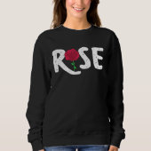 Cool Rose Simple Line Rose Sweatshirt (Vorderseite)