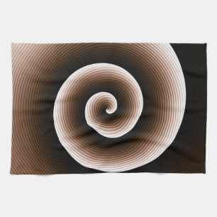 COOL Rostbraunes Spiralmuster Geschirrtuch