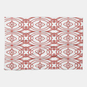 Cool Rot Gemustert Geschirrtuch (Horizontal)