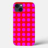 Cool Rot und Magenta Dots Gemustert Case-Mate iPhone Hülle (Rückseite)