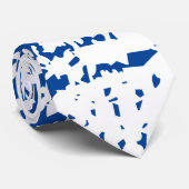 🕶 ☕️ Cool Royal Blue & White Men Necktie Krawatte (Gerollt)