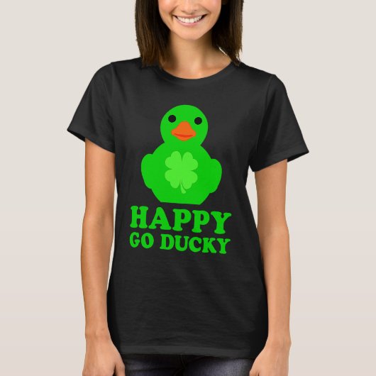 Cool Rubber Duck Lover Lucky Go Ducky Funny St Pat T-Shirt (Vorderseite)