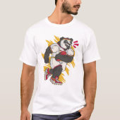 Cool Rugby Panda T-Shirt (Vorderseite)