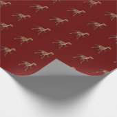 Cool Running Deinonychus Dinosaur Geschenkpapier (Ecke)