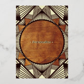 Cool rustikale Retro-Maskuline Personalisiert Gebu Folieneinladung (Rückseite)