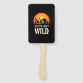 Cool Safari Design For Men Women Kids Safari Anima Fächer (Vorderseite)