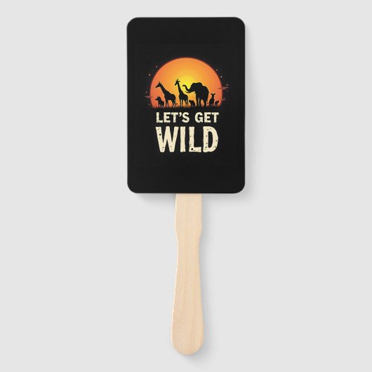 Cool Safari Design For Men Women Kids Safari Anima Fächer (Vorderseite)