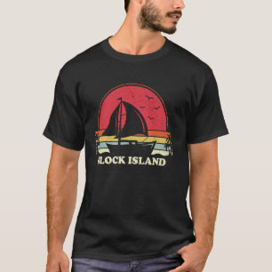 Cool Sailboat Vintag Boat Sailor Block Insel Sai T-Shirt