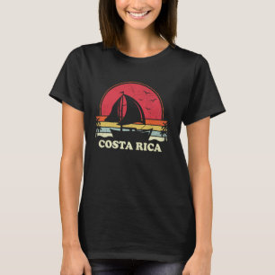 Cool Sailboat Vintag Boat Sailor Costa Rica Saili T-Shirt