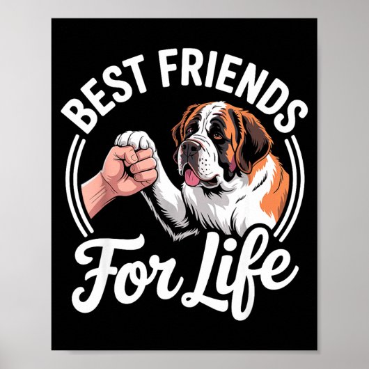 Cool Saint Bernard Costume For Men Women St. Berna Poster (Vorne)