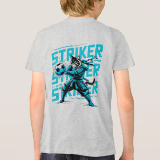 Cool Samurai Cat Soccer Striker - Gift for soccer Tri-Blend Shirt