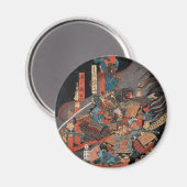 Cool Samurai Hero Minamoto no Yorimitsu Magnet (Vorderseite/Rückseite)