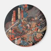 Cool Samurai Hero Minamoto no Yorimitsu Magnet (Vorne)