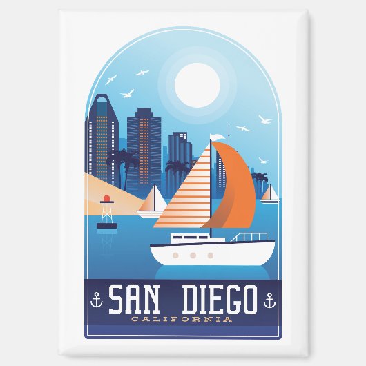 Cool San Diego Magnet (Vorderseite)