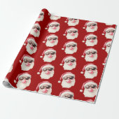 Cool Santa Bubble Gum Sunglasses Christmas Red Geschenkpapier (Ungerollt)