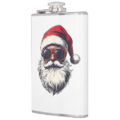 Cool Santa Claus Face Retro Sunglasses Christmas M Flachmann (Links)