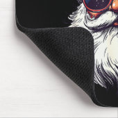 Cool Santa Claus Face Retro Sungles Christmas Men Mousepad (Ecke)