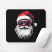 Cool Santa Claus Face Retro Sungles Christmas Men Mousepad (Mit Mouse)