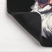 Cool Santa Claus Face Retro Sungles Christmas Men  Mousepad (Ecke)