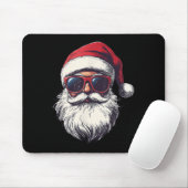Cool Santa Claus Face Retro Sungles Christmas Men  Mousepad (Mit Mouse)