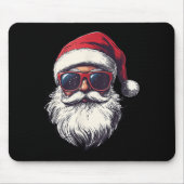 Cool Santa Claus Face Retro Sungles Christmas Men  Mousepad (Vorne)