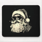 Cool Santa Claus Face Retro Sungles Christmas Men Mousepad (Vorne)