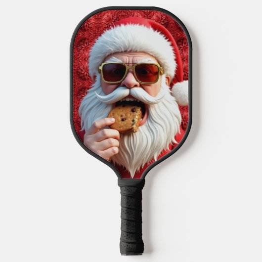 Cool Santa Claus Pickleball Schläger (Vorderseite)