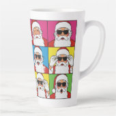 Cool Santa Claus Pop Art with Sunglasse Milchtasse (Rechts)
