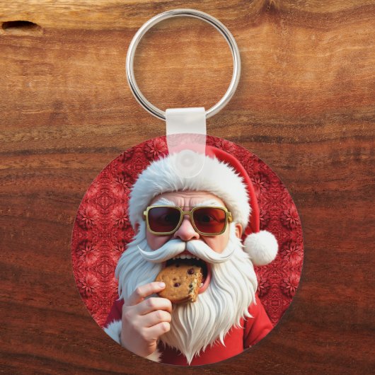 Cool Santa Claus Schlüsselanhänger (Rückseite)