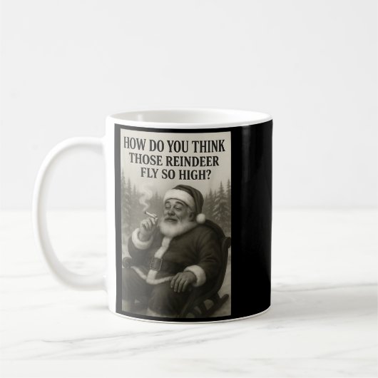 Cool Santa Claus Smoking Weed Christmas Quote Kaffeetasse (Links)