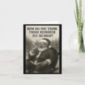 Cool Santa Claus Smoking Weed Christmas Quote Karte (Vorderseite)
