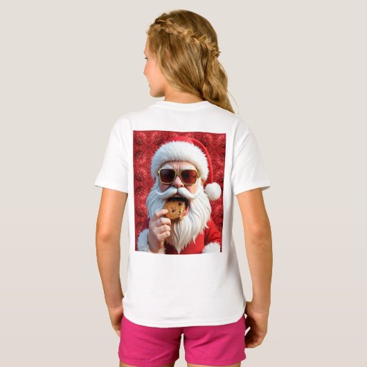 Cool Santa Claus T-Shirt (Schwarz voll)