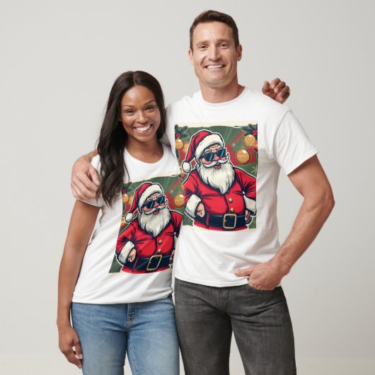 Cool Santa Claus with Trendy Sunglasses T-Shirt (Unisex)