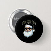 Cool Santa In Black Hat Sungles Graphic 2  Button (Vorne & Hinten)