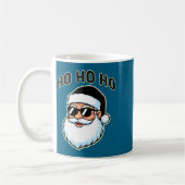 Cool Santa In Black Hat Sungles Graphic 2  Kaffeetasse (Links)