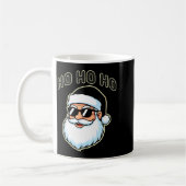 Cool Santa In Black Hat Sungles Graphic 2  Kaffeetasse (Links)