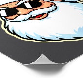 Cool Santa In Black Hat Sungles Graphic 2  Poster (Ecke)